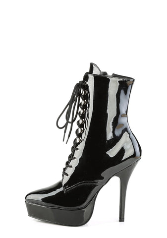 Indulge-1020 Platform Ankle Boots-Black