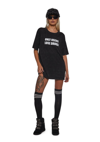 User Losers Oversized Graphic Tee