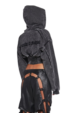 Sweat Corset Zip Hoodie