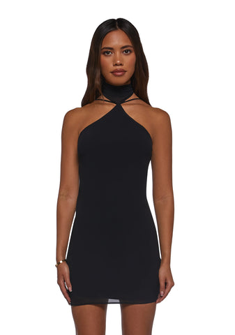 Latest Nightspot Halter Dress - Black