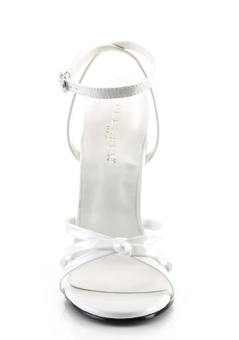Domina-108 Strappy Ankle Wrap Sandals-White