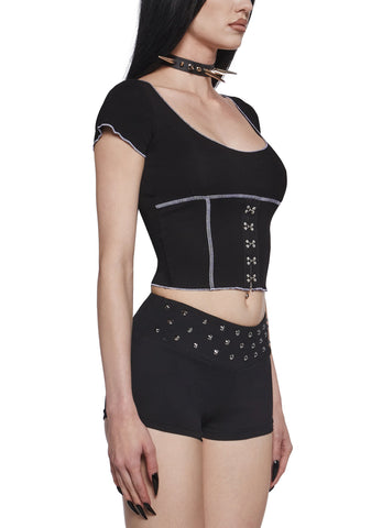 Harlequin Girl Crop Top