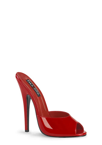 Domina-101 Peep Toe Sandals-Red