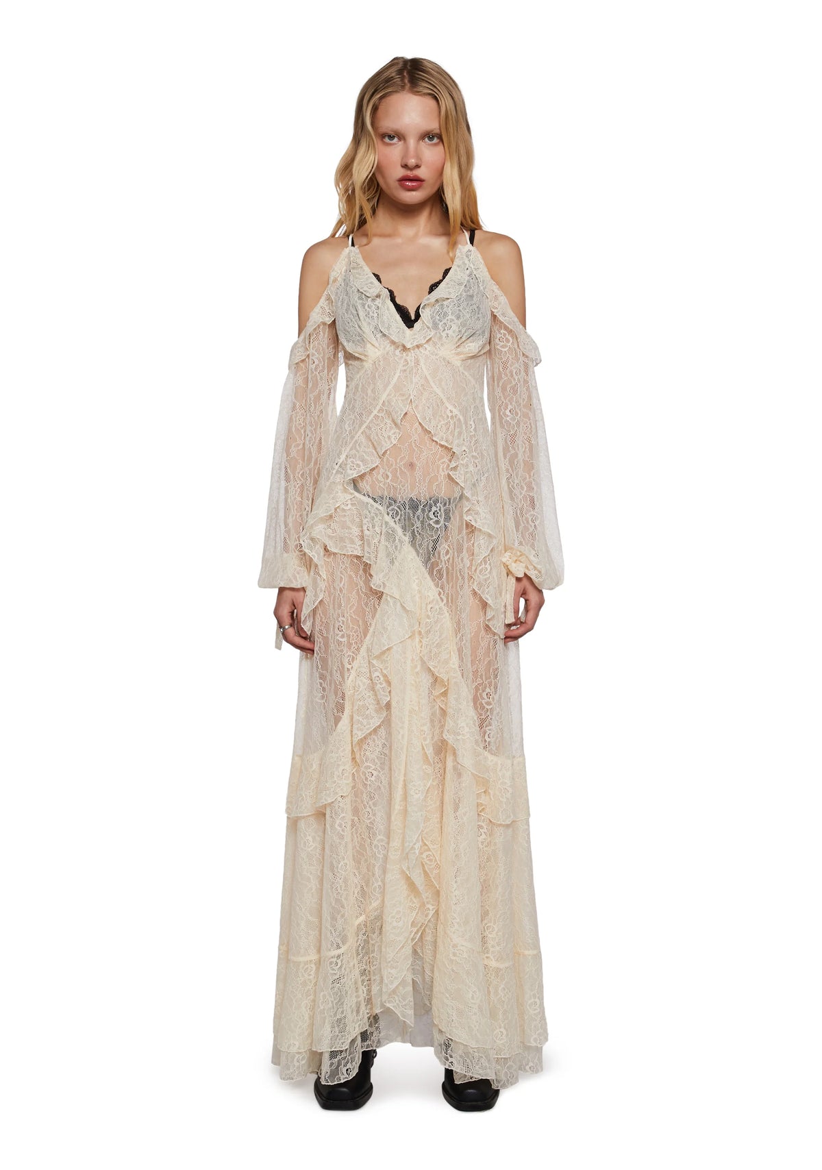 Desert Mirage Lace Maxi Dress