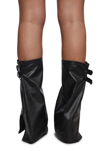 Music Drop Double Buckle Leg Warmers