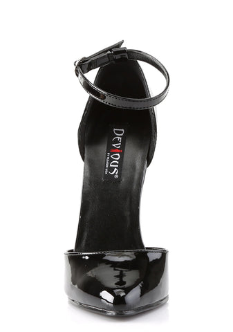 Domina-402 Ankle Strap Pumps-Black