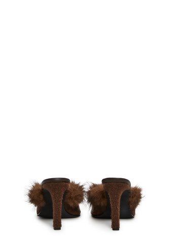Viral Stardom Faux Fur Mules