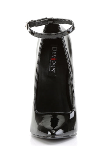 Dagger-12 Ankle Strap Pumps-Black