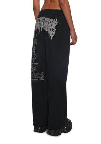 Ego Wide Leg Sweatpants With Graphics