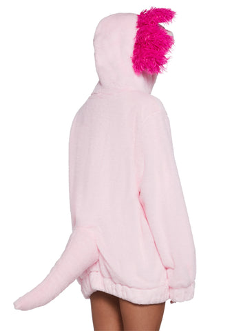 Axolotl Faux Fur Hoodie