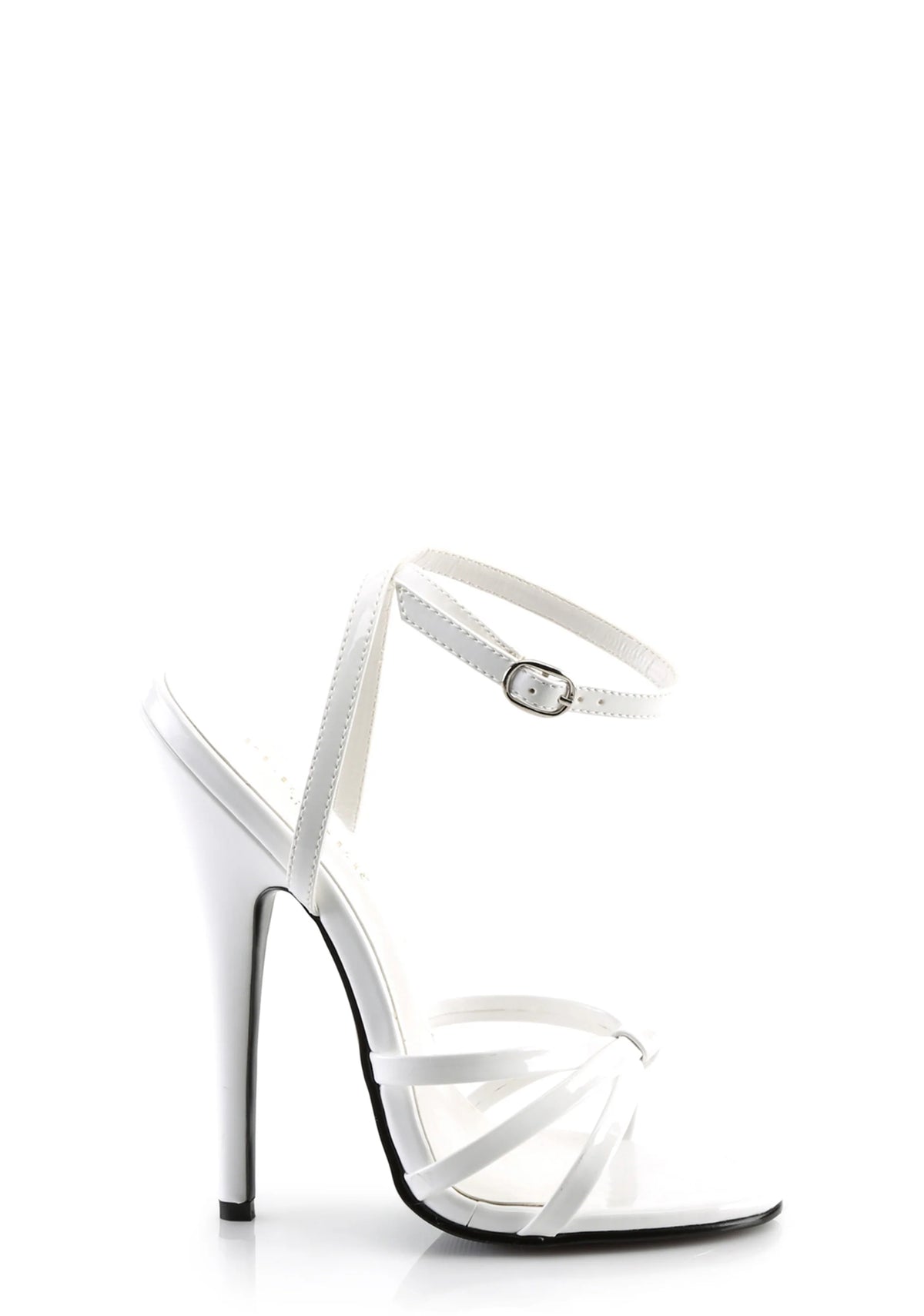 Domina-108 Strappy Ankle Wrap Sandals-White