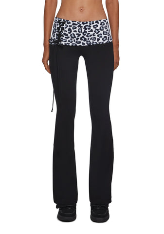 Hot Crush Knit Pants - Black