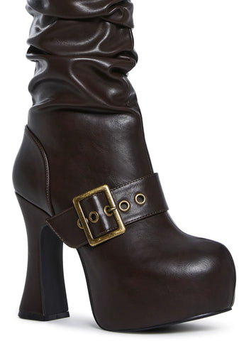 Ren Faire Slouchy Boots - Brown