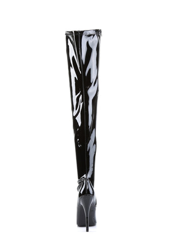 Domina-3000 Thigh High Boots-Black