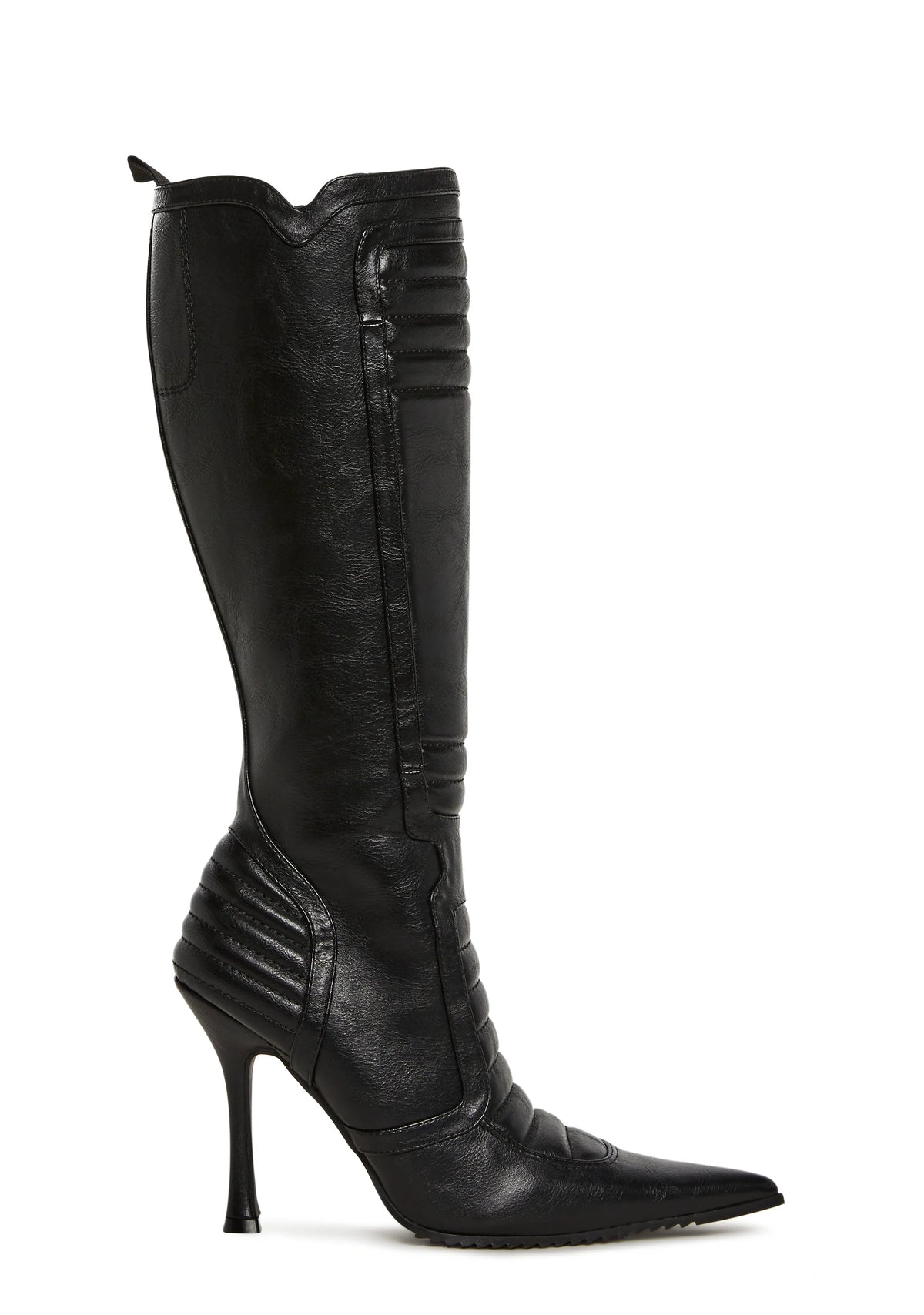 Motorcrossed Knee High Boots