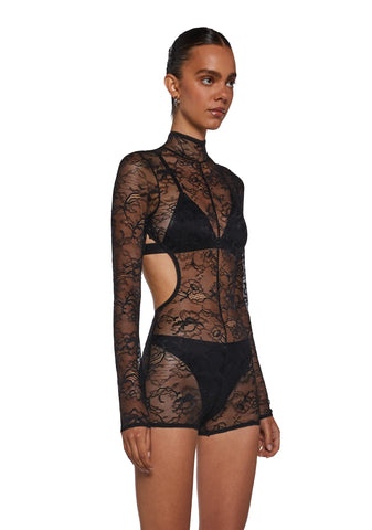 Sheer Affection Lace Romper