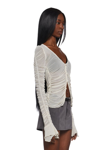 Divine Status Chiffon Blouse - Ivory