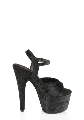 Adore-709WR Platform Ankle Strap Sandals-Black