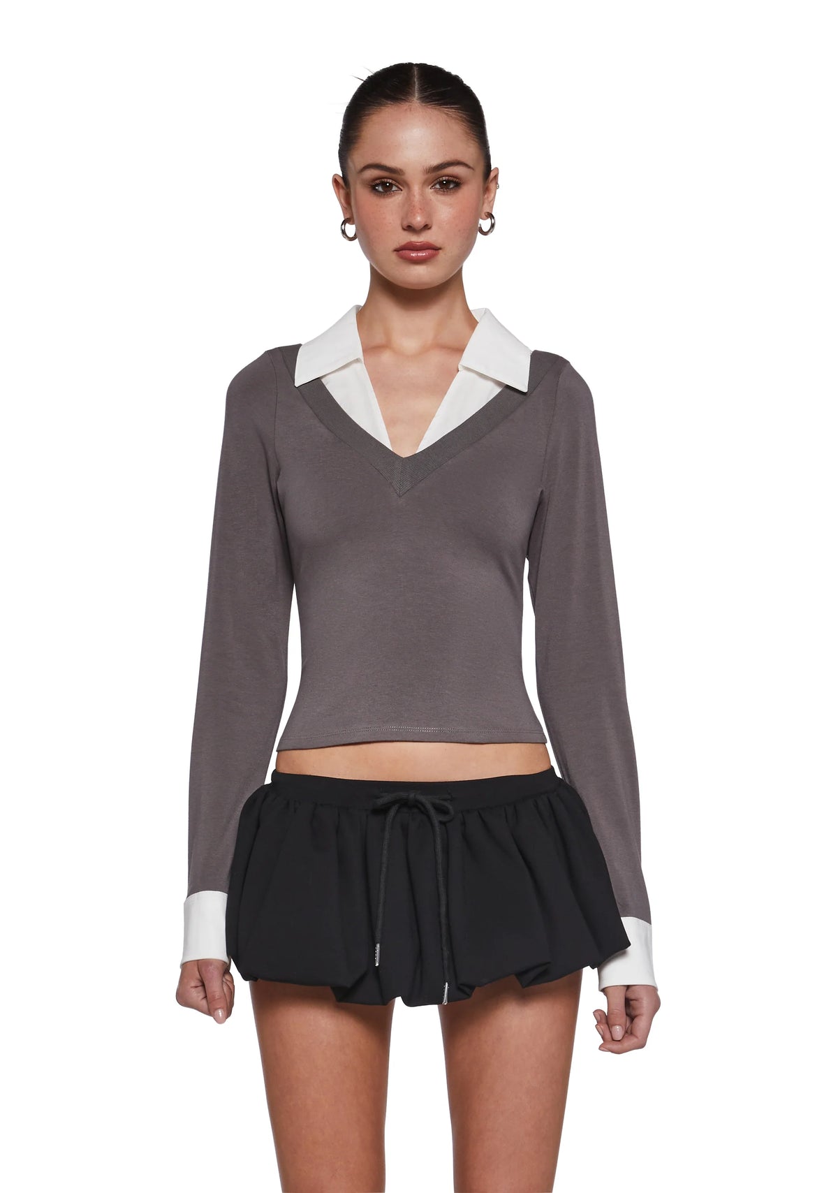 Eleanor Collared Long Sleeve Top