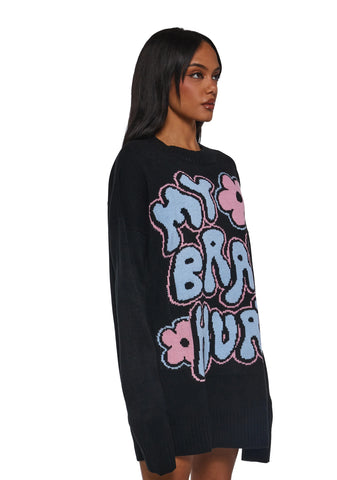 My Brain Hurts Intarsia Sweater