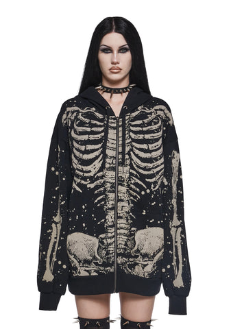 Skeleton Stories Oversized Hoodie