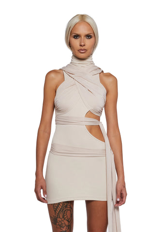 Signal Cut Out Wrap Mini Dress