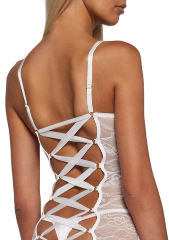 Boudoir Vamp Lace Cami Dress