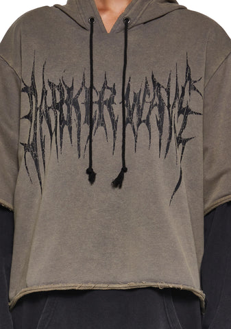 Warp Layered Pullover Hoodie