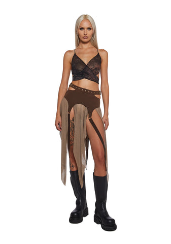 Signal Garter Belted Mini Skirt