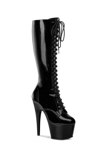 Adore-2023 Platform Knee High Boots-Black