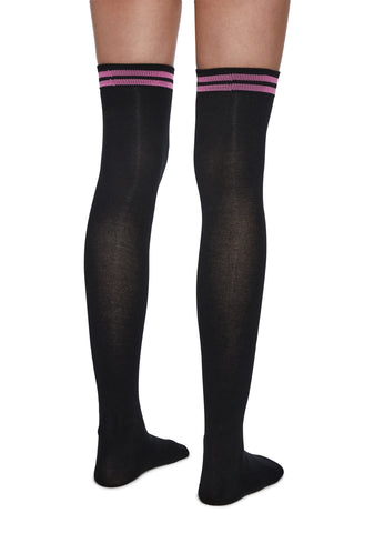 Slipknot Fan Thigh High Socks - Pink