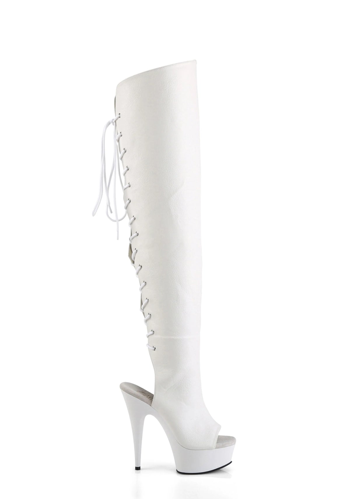 Delight-3019 Platform Over-The-Knee Boots-White