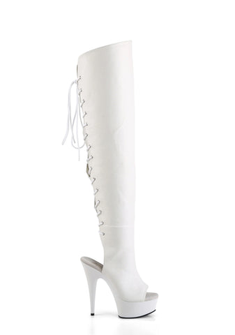 Delight-3019 Platform Over-The-Knee Boots-White