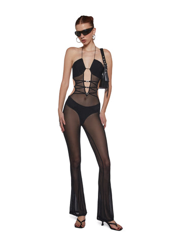 Dancefloor Nights Mesh Jumpsuit