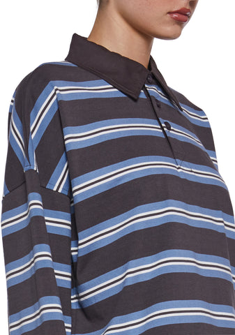 Status Update Oversized Rugby Top