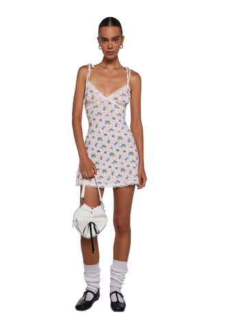 Sweet Sunset Mini Dress - Blue