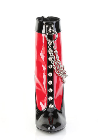 Domina-1033 Ankle Boot-Blk-Red