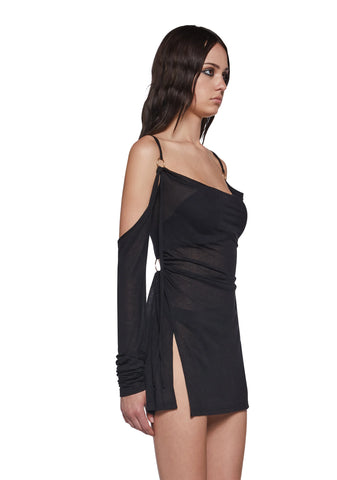 Signal Mini Dress With Detachable Sleeves