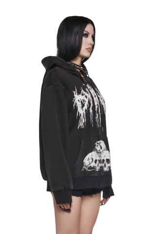 Surrender To Fate Zip-Up Hoodie