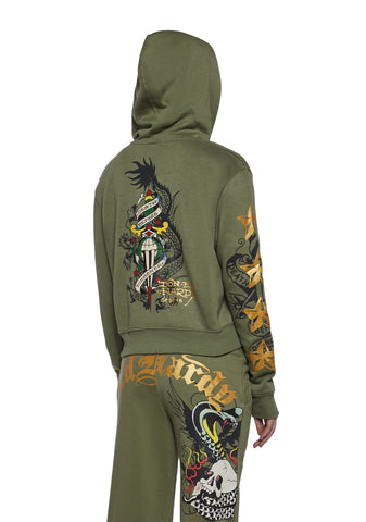 Cobra Flame Zip Front Hoodie