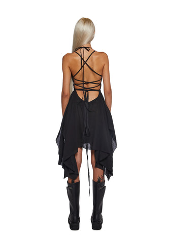 Signal Open Side Handkerchief Dress