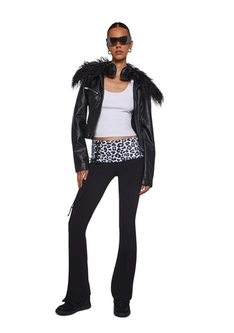 Hot Crush Knit Pants - Black