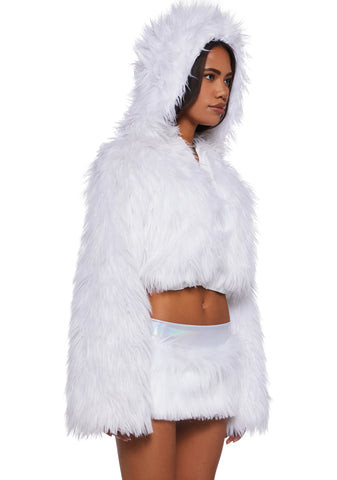 Pink Flashing Lights Cropped Jacket