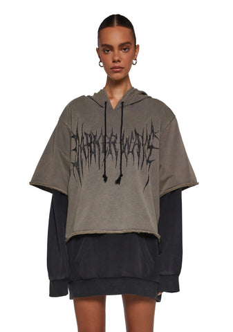 Warp Layered Pullover Hoodie