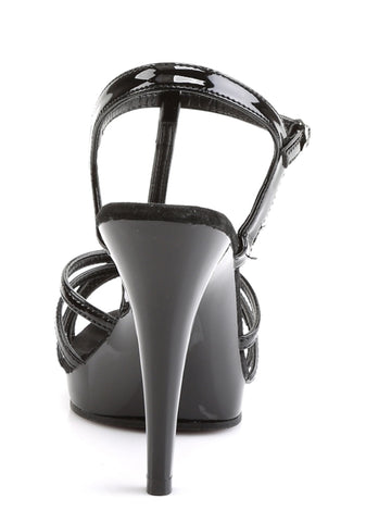 Flair-420 Platform T-Strap Sandals-Black