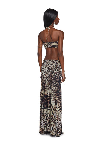 Dance Pulse Maxi Dress - Leopard