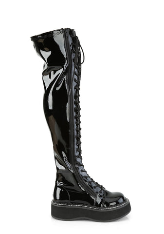 Emily-375 Platform Thigh High Boots