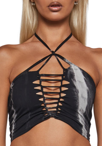 Obscure Visions Tie Dye Halter Top