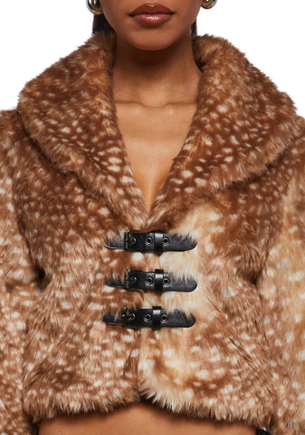 Fawn Over Me Faux Fur Jacket