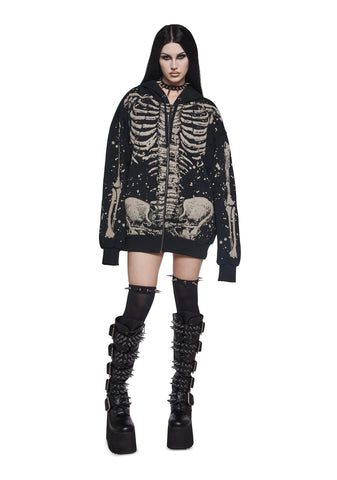 Skeleton Stories Oversized Hoodie